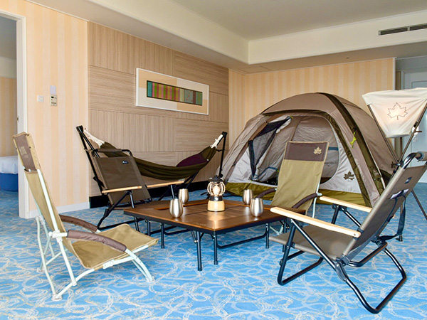 部屋キャンプステイプラン ホテル De グランピング体験 トピックス 神戸ポートピアホテル